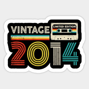 10th Birthday 2014 Cassette Tape Sticker